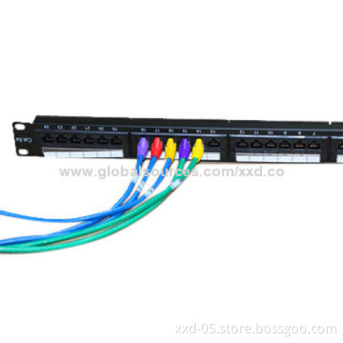 24-port Cat5e FTP Shielded Krone Patch Panel, 19 Inches, 1U